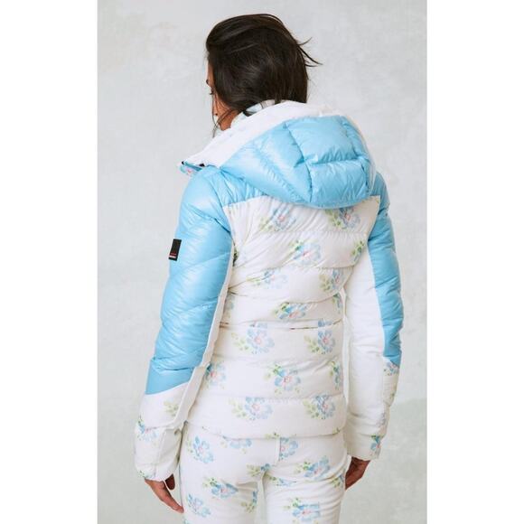 $750 BOGNER FIRE + ICE X LOVE SHACK FANCY Farina D Down SKI Jacket 10 L Floral - Picture 6 of 16